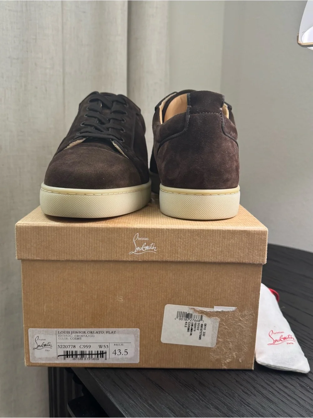 Christian Louboutin Rantulow Orlato Suede Brown Cosme 43.5 - Picture 8 of 8